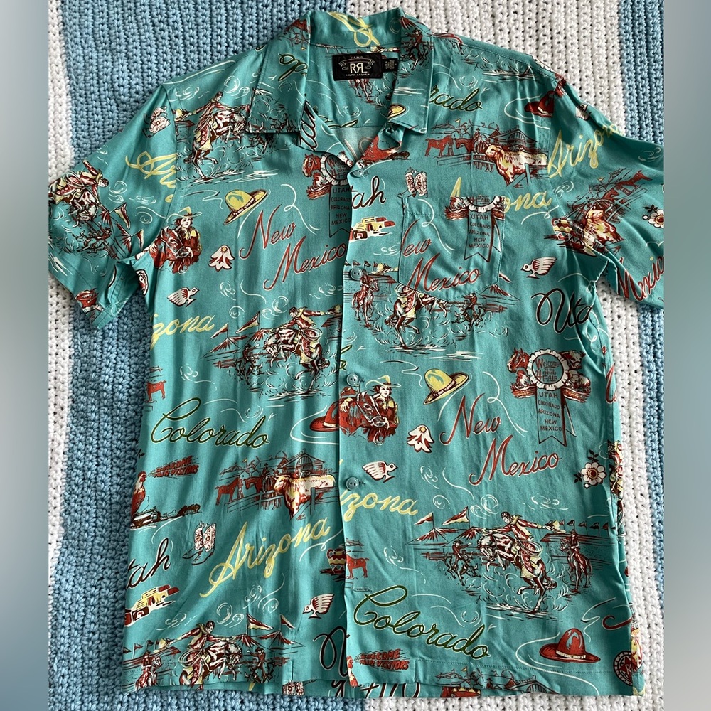 RRL SS novelty button up